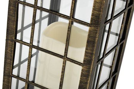 LED solární zahradní lampa. závěsná patina lucerna. 27 cm