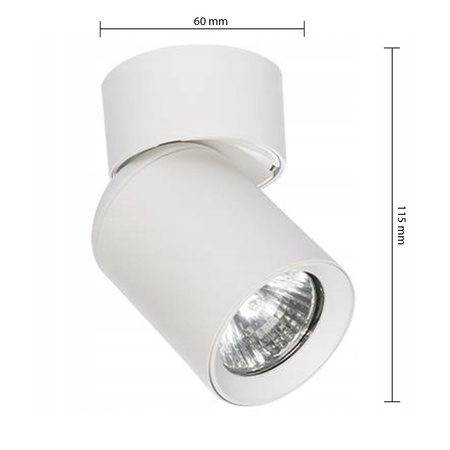 TIMO Stropní nástěnná lampa Reflektor Pohyblivé halogenové svítidlo 1xGU10 White LVT