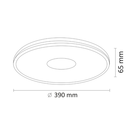 LED stropní svítidlo Leon 24W 1440lm 39cm GOLDLUX (Polux) + dálkový ovladač