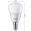 4x LED žárovka E14 kapka P45 4,9W = 40W 470lm 2700K teplá bílá Essential Philips