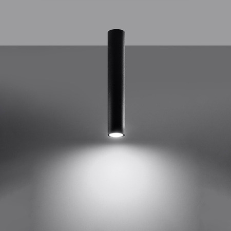 Svítidlo pro povrchovou montáž LAGOS GU10 Halogen Spot Tuba 40cm černá SOLLUX