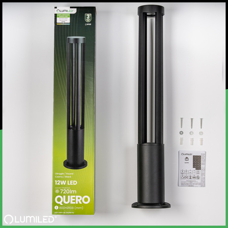 Venkovní zahradní lampa 12W, LED sloupek 80cm 4000K QUERO LUMILED