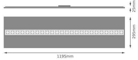 LED panel Stropní světlo 27,5W 4150lm 4000K Neutrální zapuštěné Bílá 120x30cm Louver Ledvance