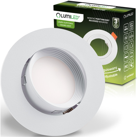 Halogenová Podhledové svítidlo GU10, MR16 Nastavitelná Kulatá Bílá VENTUS LUMILED