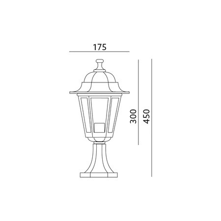 Venkovní zahradní svítidlo LANTERN E27 až LED IP44 Gold LO4104 Kobi