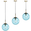 Moderní GLASS BLUE stropní závěsné svítidlo pro LED E27 Sphere