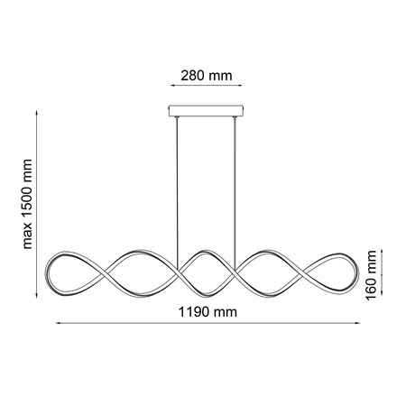 Stropní závěsné svítidlo LED 43W 6300lm 4000K neutrální 120° černá INFINITO Sanico Goldlux