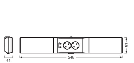 LED pod skříňkou Ledvance Ledvance bezrámové pohybové čidlo Nábytkové světlo 10W 500lm 3000K Teplé stmívatelné USB Bílé pod skříňkou Ledvance