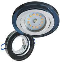 Zapuštěné halogenové bodové svítidlo GU10 černé kulaté Kobi