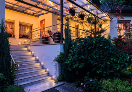 GLASI LED venkovní fasádní zahradní svítidlo 3W 3000K IP44 zapuštěné bílé Kanlux