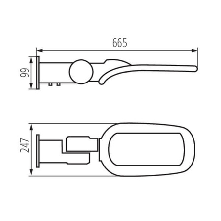 Parkovací lampa LED Street Lamp 150W 19500lm 4000K Neutral 140° IP65 IK08 Grey STRETON KANLUX