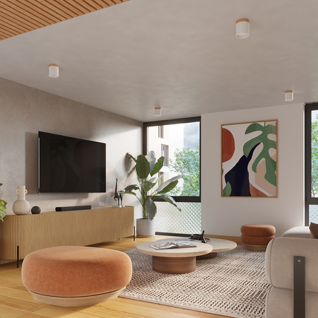 Stropní svítidlo pro povrchovou montáž RIF GU10 Bílá trubice Skandinávské SOLLUX