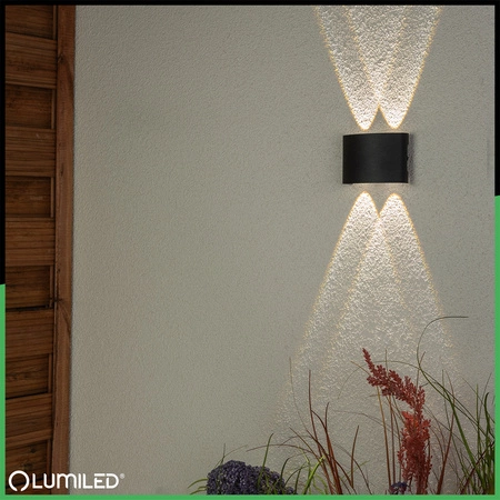 Zahradní nástěnná lampa nahoru a dolů, 4W IP54 UBERO LUMILED