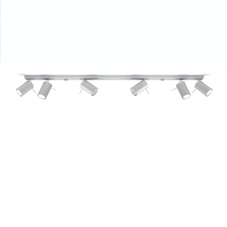 Svítidlo pro povrchovou montáž RING 6L 6xGU10 Reflektor Halogenový pohyblivý pásek Minimalistická šedá SOLLUX