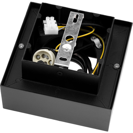 Povrchové Halogenové svítidlo GU10, SPOT Nastavitelná Čtvercová Černá AURI LUMILED