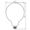 LED žárovka E27 Edison G125 4W 250lm 1800K teplá bílá Amber XLED Filament Kanlux