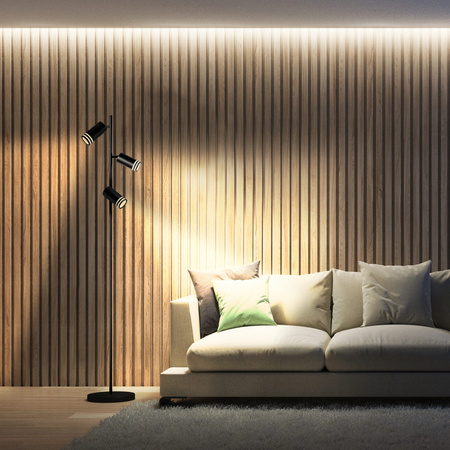 Stojací stojací lampa 3x GU10 černá ROMA Sanico Goldlux