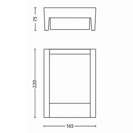 Zahradní lampa LED nástěnná lampa ARBOR myGarden 6W 2700K IP44 obdélníková antracitová PHILIPS