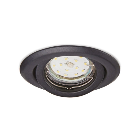 Zapuštěné halogenové bodové svítidlo GU10 černé kulaté Kobi
