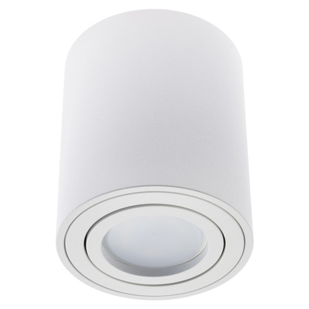 Halogenová bodová trubka pro povrchovou montáž. pohyblivý držák GU10. kulatý. bílý. 84 mm