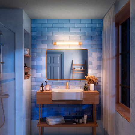 LED Světlo nad Zrcadlo 10W 1500lm 2700K 62cm IP44 Měděná Rover Philips