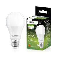 Žárovka LED E27, A60 8W = 60W 806lm 4000K Neutrální bílá 260° LUMILED