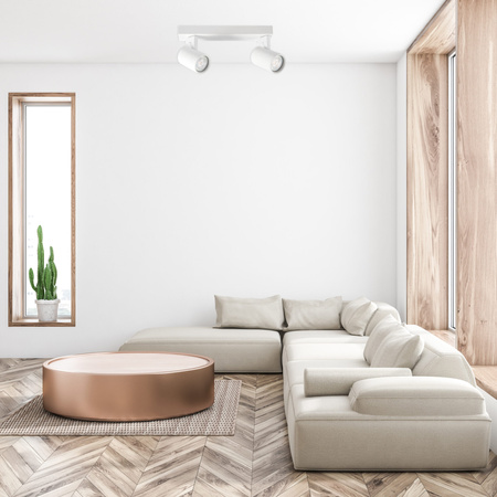 Nástěnné a stropní bodové svítidlo 2x GU10 White LYNX Sanico Goldlux