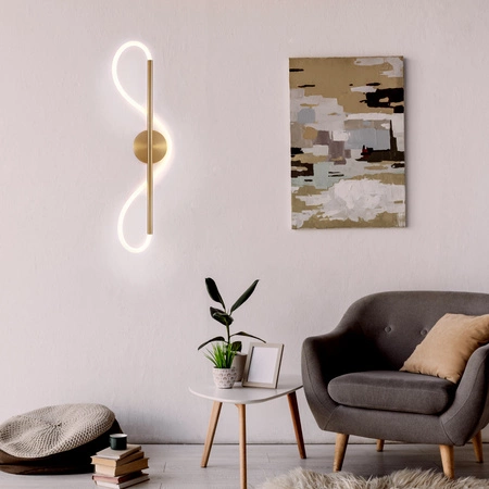 LED závěsné stropní svítidlo 19W 2230lm 4000K Neutral Gold Emma Sanico Goldlux