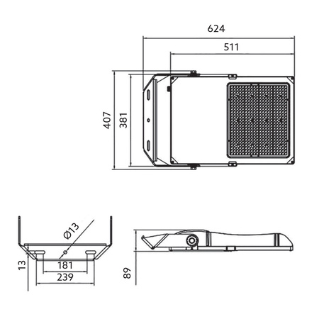 Venkovní LED reflektory Zahrada 500W 77500lm 4000K Neutrální Stmívatelné 60° IP66 IK08 Černá US Kobi