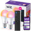 2x LED žárovka E27 A60 8,5W = 60W 806lm 2200-6500K RGB + TW Smart SMART WiFi Bluetooth aplikace WiZ + dálkové ovládání ovladače