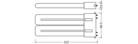 LED zářivka 2G10 20W = 36W 2250lm 3000K Warm Dulux F EM & AC Ledvance