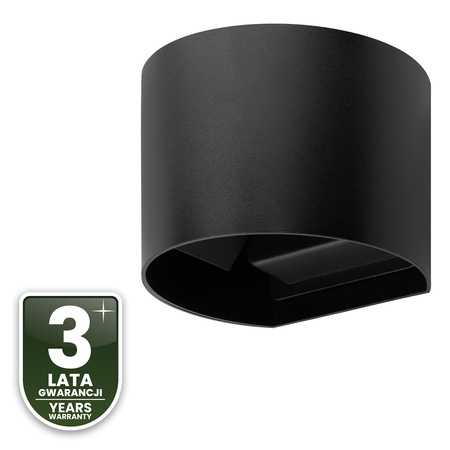 Zahradní nástěnná lampa LED G9 nastavitelná kulatá horní spodní černá PYXIS LUMILED