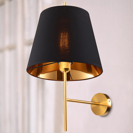 Nástěnné svítidlo Venkovní fasádní svítidlo E27 Black Gold ELENA Sanico Goldlux