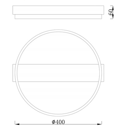 Kulaté stropní svítidlo PLAFON LED lustr 33W 3000K-6500K černá + dálkový ovladač