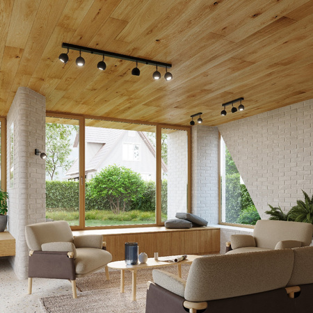 OCULARE stropní svítidlo 3xGU10 Reflektor Halogenové svítidlo Pohyblivé 45cm Černá SOLLUX