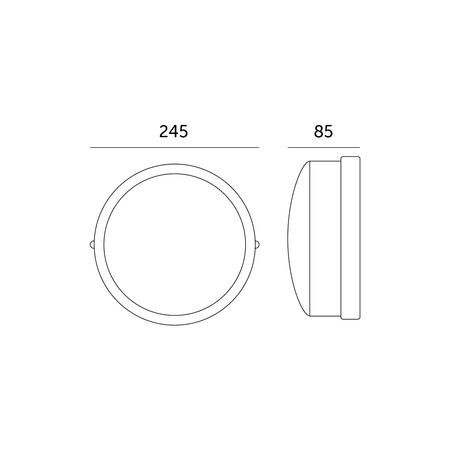 LED stropní svítidlo. povrchová montáž WEGA PC 75W IP44 bílá KOBI
