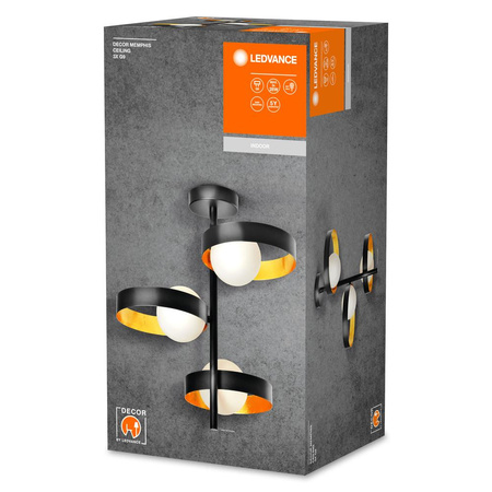 Dekorativní stropní svítidla 3xG9 Black Memphis Ceiling LEDVANCE