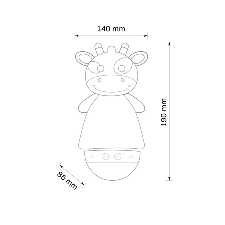 Sanico Goldlux Dekorativní LED světlo na baterie bílé žluté žirafa