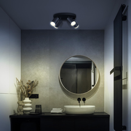 Reflektor nastavitelný 4x GU10 černý IP44 TURYN Sanico Goldlux