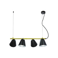 Stropní závěsné svítidlo 4 x E14 Black Industrial Alder Rabalux