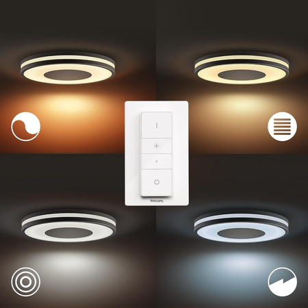 LED BEING Stropní plafon černý 22,5W CCT PHILIPS HUE Bluetooth Zigbee + stmívač