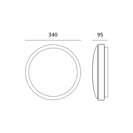 Stropní svítidlo Plafond LED ROMERO 2x E27 Black KOBI