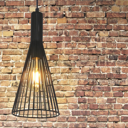 Dekorativní závěsné stropní svítidlo Sanico Goldlux E27 Black Tiana