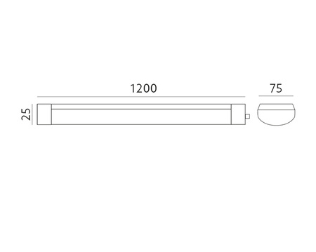 LED lampa lineární svítidlo 36W IP20 4000K 120 cm DELGADO KOBI