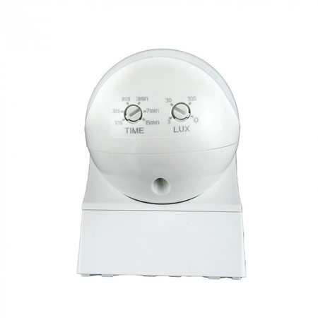 PIR senzor pohybu a soumraku IP44 Povrchová montáž bílá 12m 180° CP Ecolight