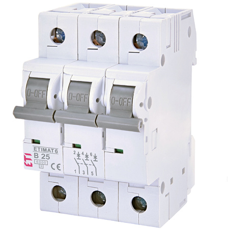 Nadproudový jistič omezovače výkonu ETIMAT 6 3p B25
