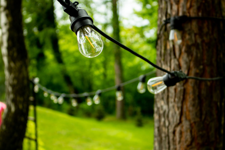 Venkovní zahradní girlanda světelný řetěz 20m 20xE27 LED 1.3W