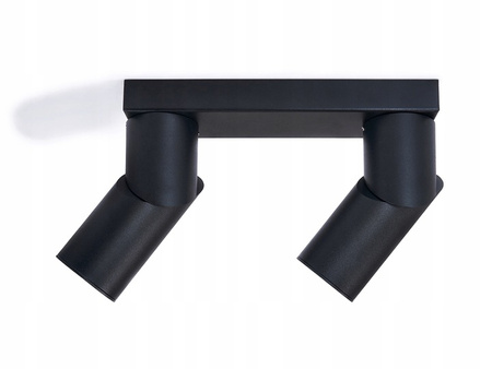 Nástěnné svítidlo 2x GU10 LED. pohyblivé. černé