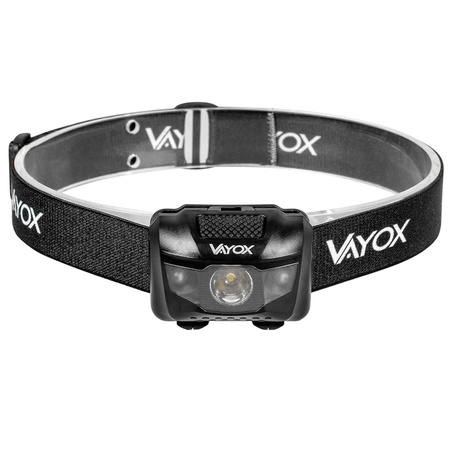 Dobíjecí čelová svítilna 100lm LED + 2x LED VA0178 VAYOX