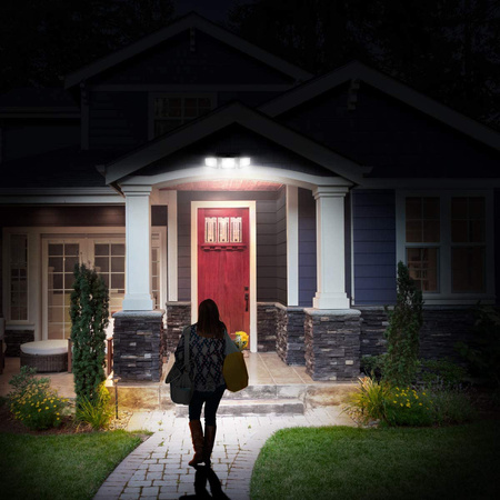 Solární Relektor Lampa 74x LED 15W 450lm Senzor studeného pohybu IP65